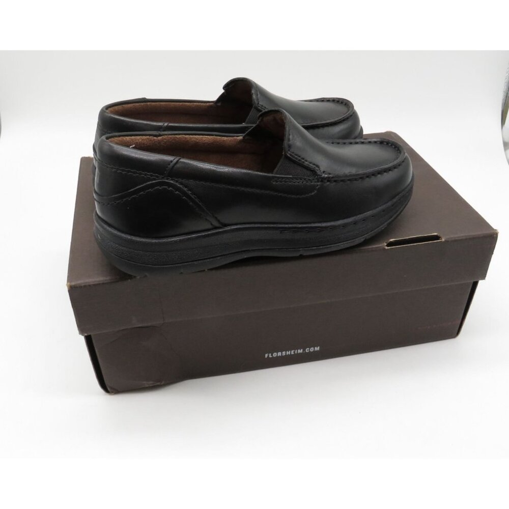Florsheim Kids Central Slip-On Loafers Black Size 11M Leather Casual NEW $68.95